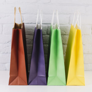 Custom Coloured Paper Gift Bags with Handles