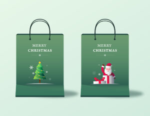 christmas reusable shopping bags​