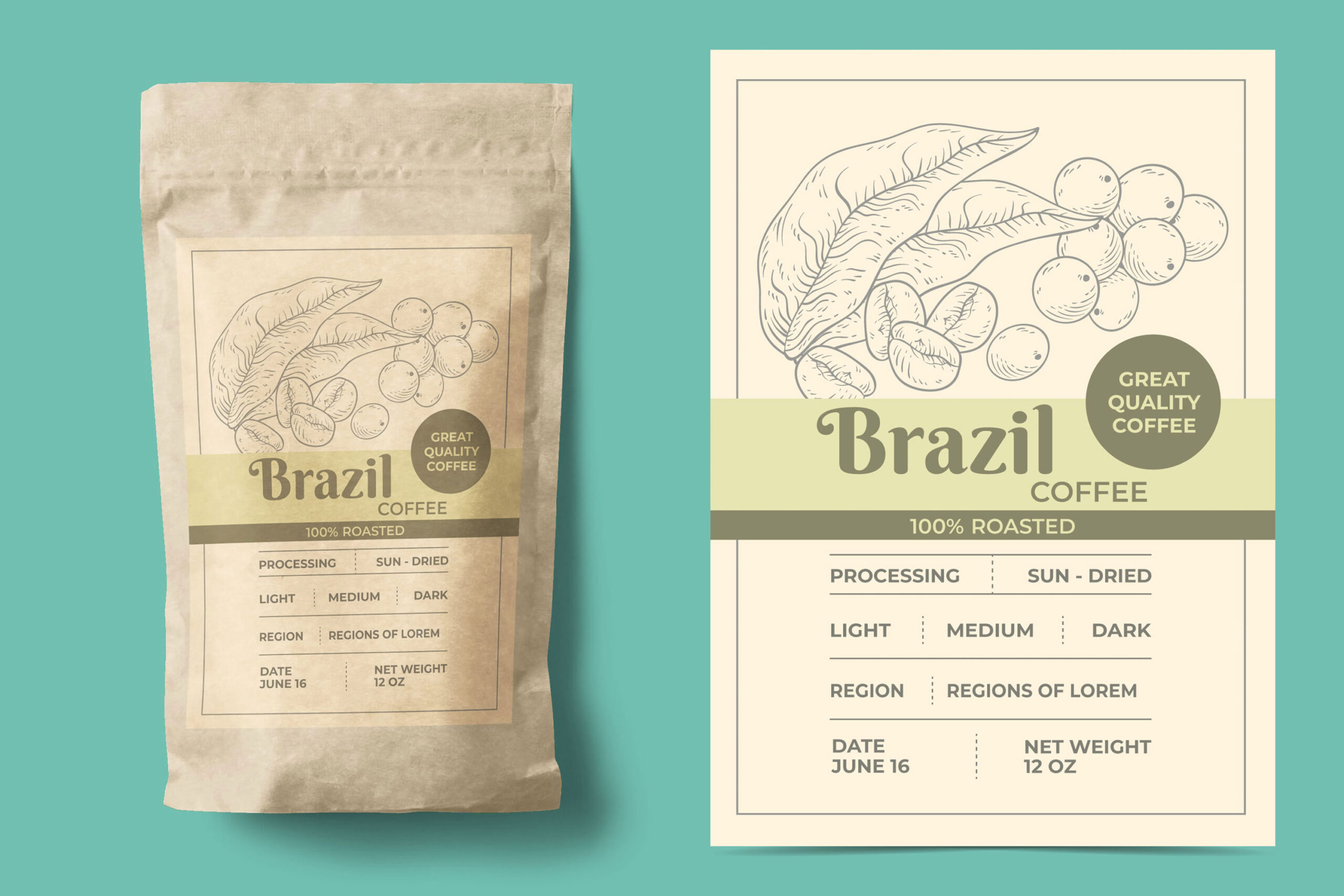 labels for coffee bags​